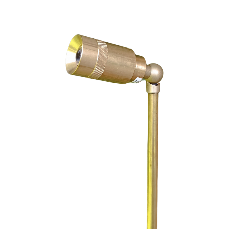 Zapa Focus Spike, solid brass outdoor light