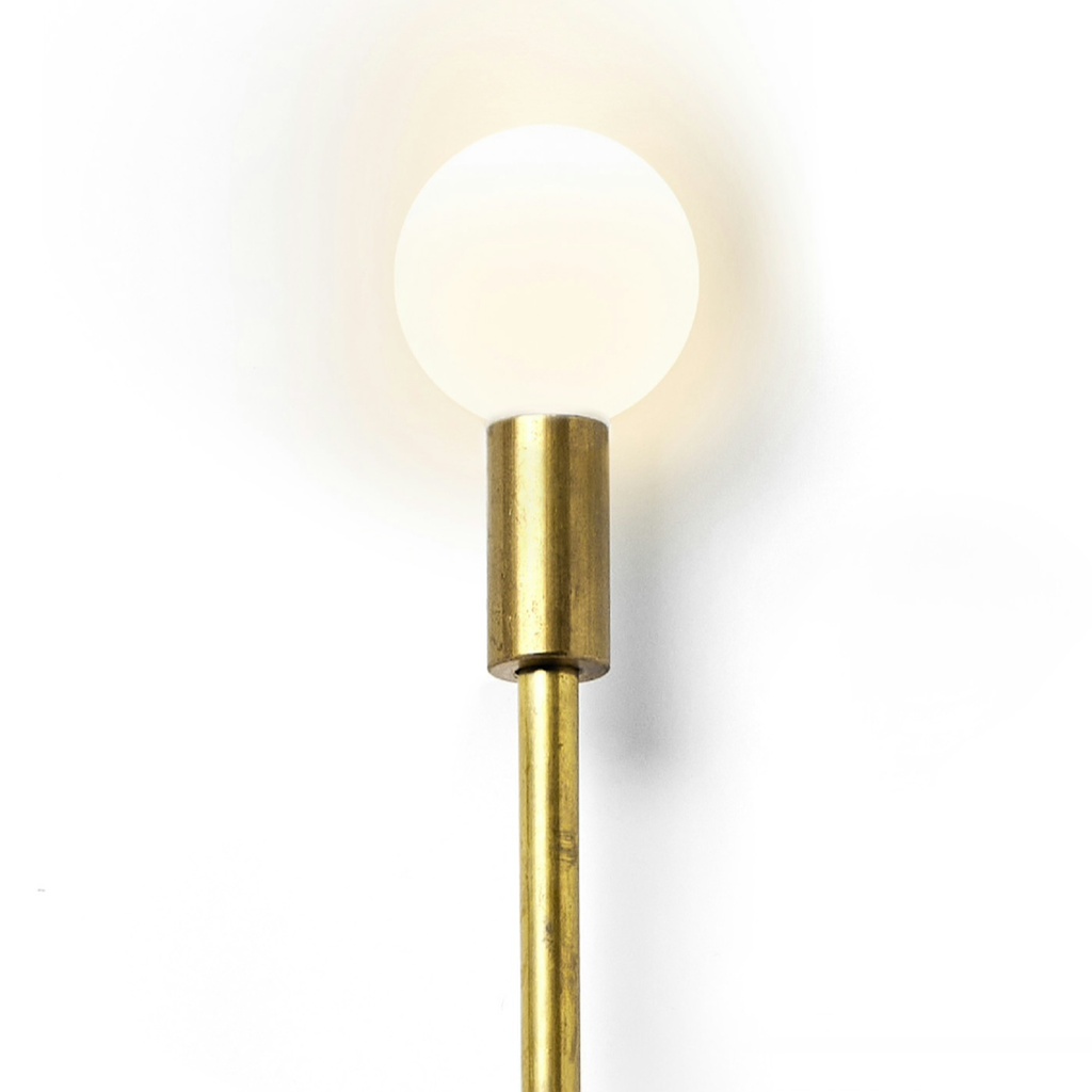 Glow Allium, solid brass outdoor light