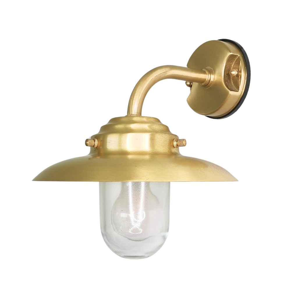 Gooseneck Emma 2, solid brass outdoor light
