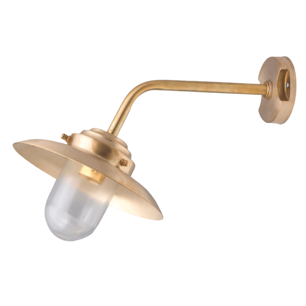 Gooseneck Emma 4, solid brass outdoor light