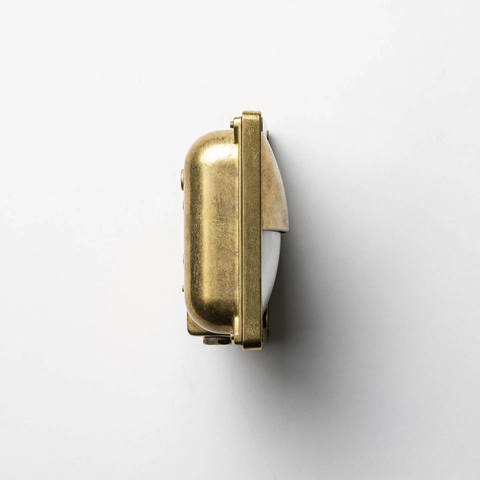 Wall Square 1, solid brass wall light with opal glass, photo 2