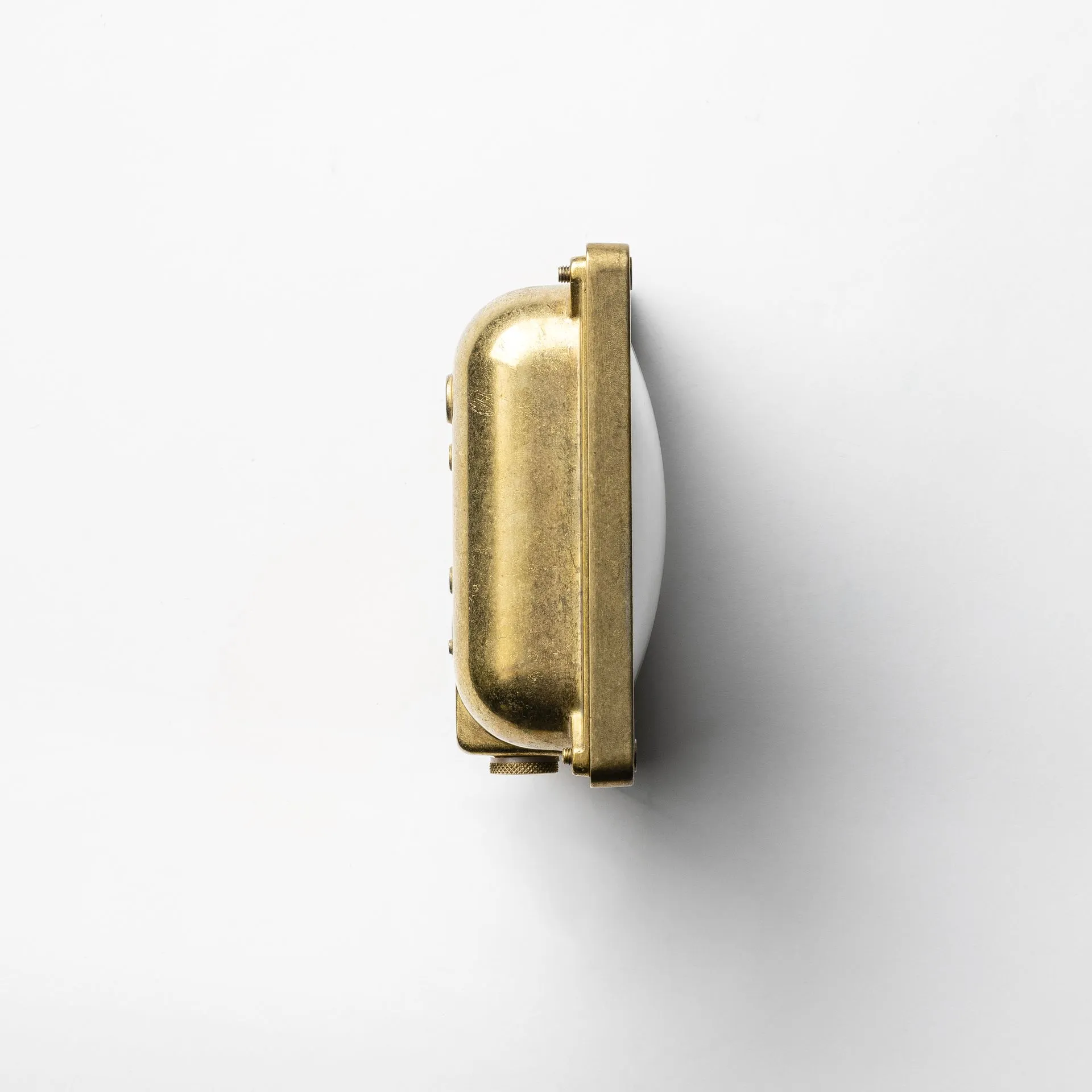 Wall Square 2, solid brass wall light with opal glass, photo 2