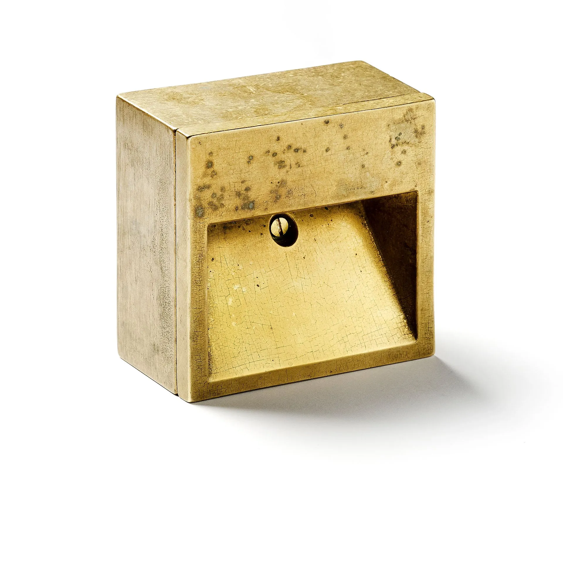 Cube Out, solid brass square wall light, photo 1